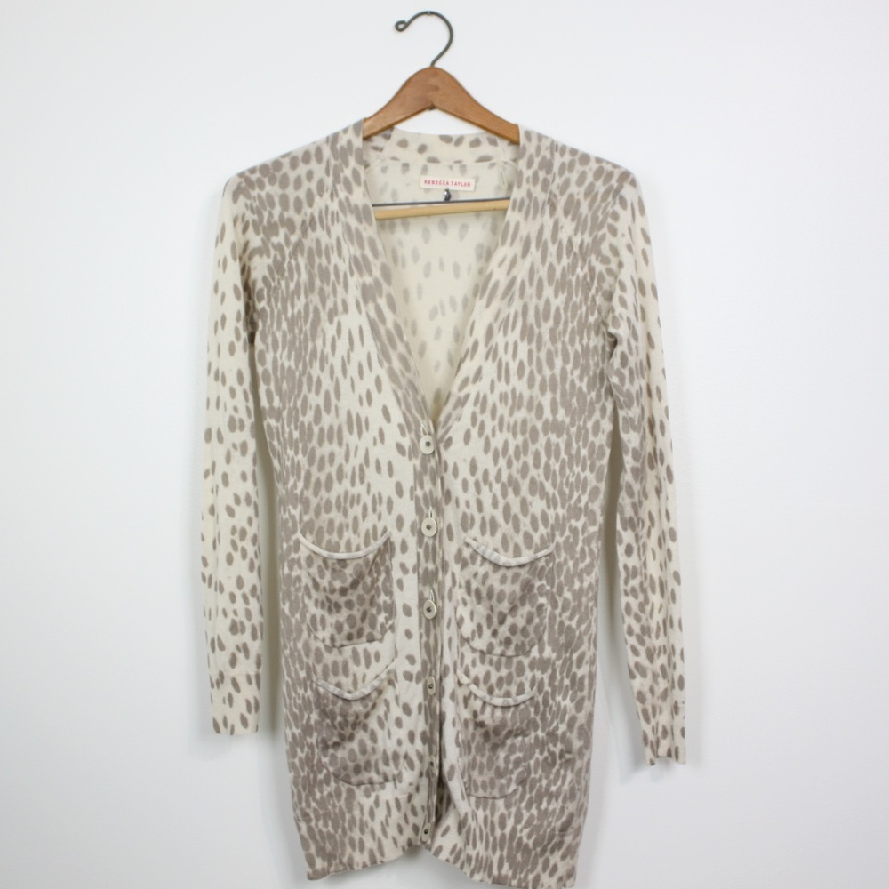 Rebecca Taylor animal print cardigan